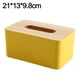 thumbnail image 2 of Caja de pañuelos de madera sencilla para el hogar, caja de almacenamiento de pañuelos de escritorio para sala de estar, 2 of 5