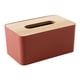 thumbnail image 1 of Caja de pañuelos de madera sencilla para el hogar, caja de almacenamiento de pañuelos de escritorio para sala de estar, 1 of 5