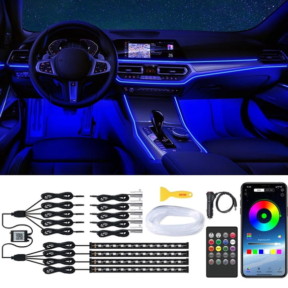 Luces de coche QVEVDACAR RGB 9‑en‑1 con control por app