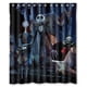 thumbnail image 1 of Cortina de ducha de Halloween "Pesadilla antes de Navidad" con ganchos, tamaño 60 x 72 pulgadas, 1 of 3