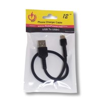 Glodea - Cable De Carga Ridepower Durable Usb Macho A Usb-C Macho De 12 Cm