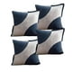 thumbnail image 3 of Set De 4 Fundas De Cojines Diseño Tela Pana Empalmado 45cm X 45 Cm Azul, 3 of 4