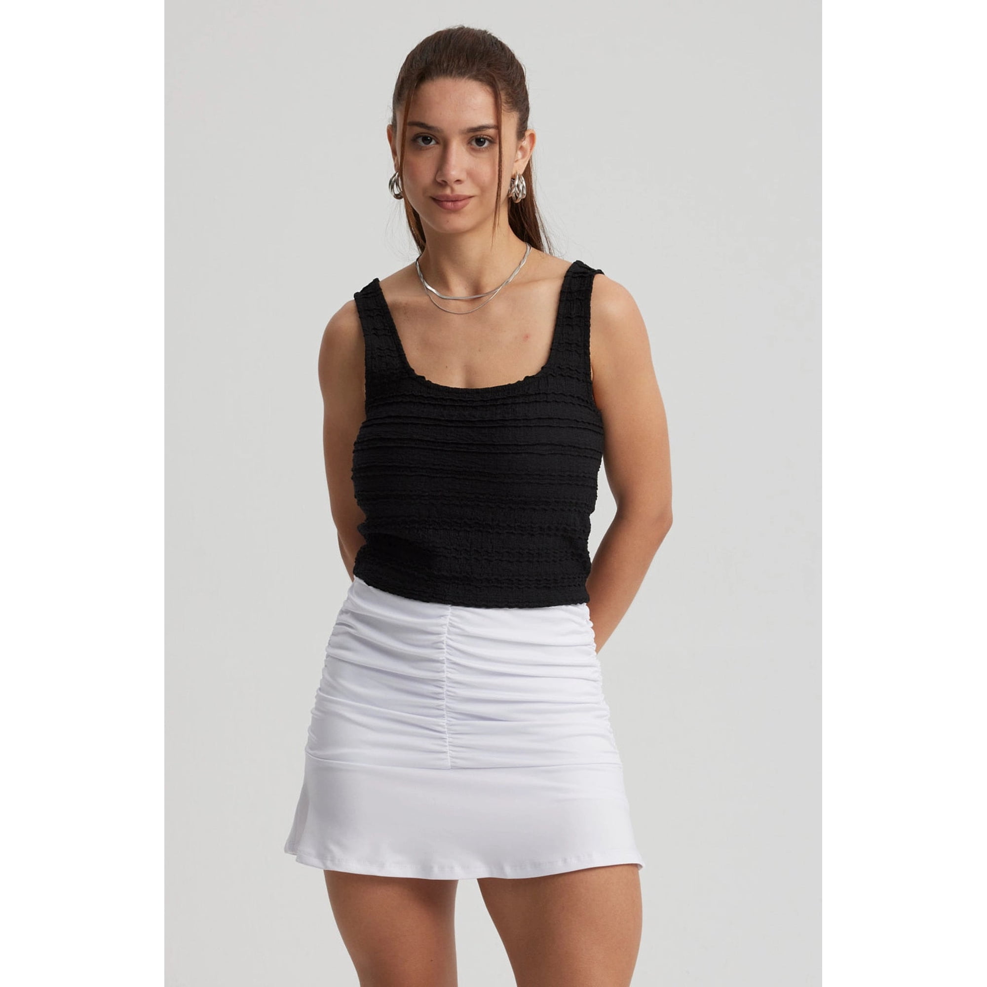 Fashionspark - Polera Mujer Escote Cuadrado Negro - Viii