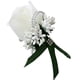 thumbnail image 2 of Estimulación Flor de rosa Broche Pin Ramillete de novia Blanco y verde oscuro, 2 of 5