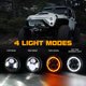 thumbnail image 2 of Faros Xprite LED de 17 cm con Anillo de Halo para Jeep JK, 2 of 7