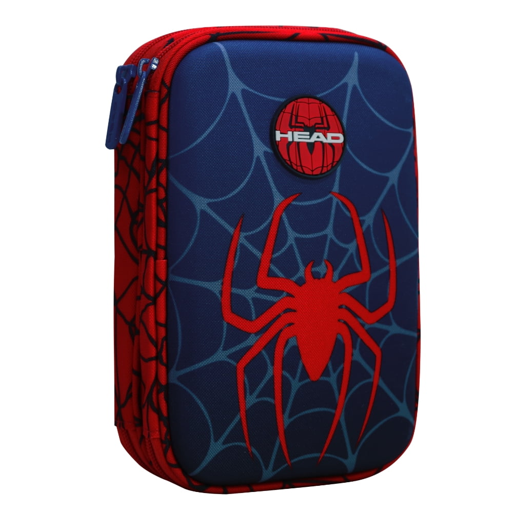 Estuche Infantil Niño Rígido Box Araña Rojo Head