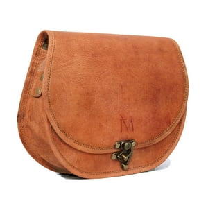 Bolso Bandolera De Cuero Natural, Tipo Cartera. Café Claro. Franz Mossi