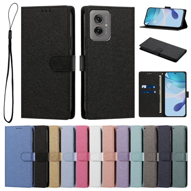 Cartera Funda para Motorola Moto G55 Carga Inalámbrica, Negro