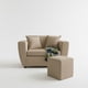 thumbnail image 2 of Sofa Kansas 2C+1 Pouf Tela Tela Beige, 2 of 3