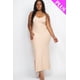 thumbnail image 5 of Vestido Largo de Tirantes Acanalado con Aberturas Laterales, Diseñado para Tallas Grandes., 5 of 9