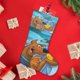 thumbnail image 4 of Laff-a-Lympics Tema: Calcetines de Navidad, fino lino blanco para colgar en escaleras y chimenea, decoración navideña para el hogar, regalo de Navidad.54cm×38cm, 4 of 5