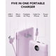 thumbnail image 3 of VRURC Power Bank 10000mAh con cables USB-C integrados, color morado, 3 of 9