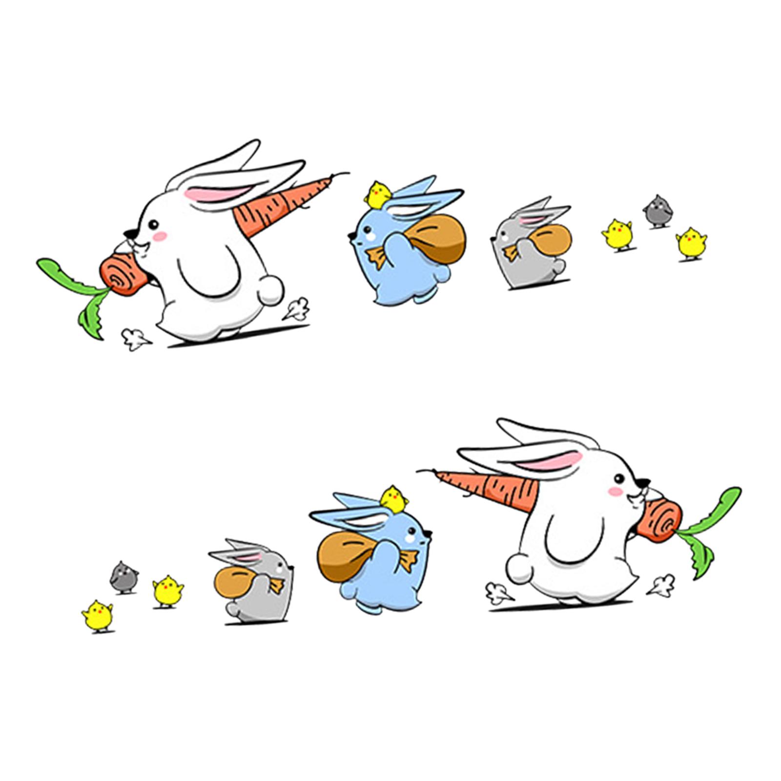 Ioensy - Calcomanías Para Autos De Conejitos Calcomanías Para Ventanas De Autos Gráficos Para Autos Ventanas Vehículos 1 Par S