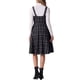 thumbnail image 3 of INSPIRE CHIC Vestido de Tweed para Mujeres sin Mangas Cuello Cuadrado Cuadros Línea A Pinafore Vestidos XS Negro, 3 of 6