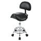 thumbnail image 3 of Saddle Stool with Back Support, Rolling Stools with Foot Rest, Ergonomic Adjustable Stool with Wheels, Backrest Adjustable Height & Angle for Salon Spa Tattoo Massage Swivel Stool Chair.(N753P243053B), 3 of 3