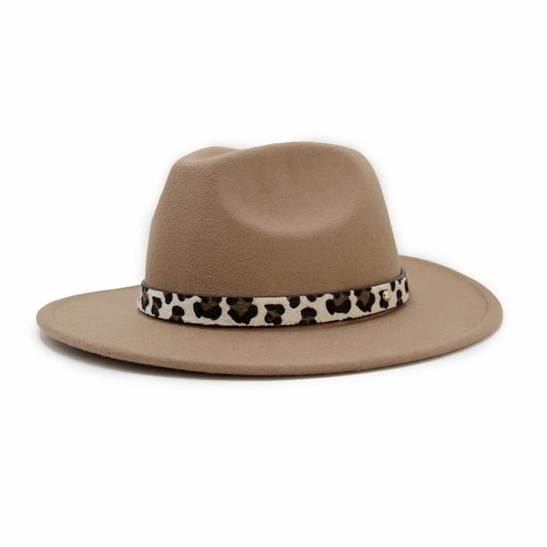 Sombrero Vaquero animal print cafe Talla Única