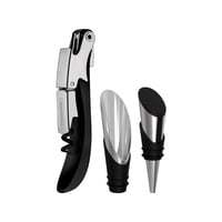 Juego Para Vinos Tramontina Harmoniza En Acero Inoxidable Y Polipropileno Negro 3 Piezas