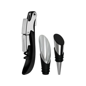 Juego Para Vinos Tramontina Harmoniza En Acero Inoxidable Y Polipropileno Negro 3 Piezas