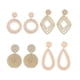 thumbnail image 4 of 4 Pares De Aretes De Ratán Llamativos Geométricos Bohemios Para Mujer De Color Claro, 4 of 5
