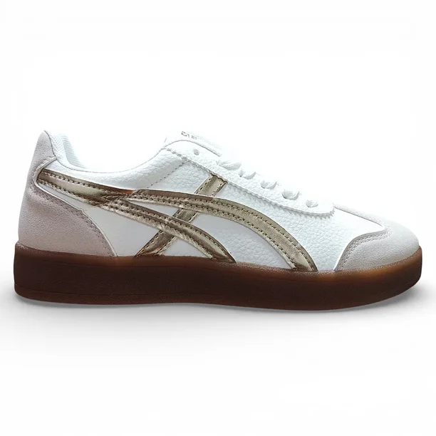 Zapatilla Urbana Mujer Blanca Plataforma Baja Everix