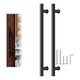 thumbnail image 1 of Manillón tubo cuadrado para puertas de madera 100 cm, negro, 1 of 3