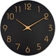 thumbnail image 3 of Reloj de pared moderno de 10 pulgadas, silencioso, funciona con pilas, de cuarzo, redondo, decorativo, para oficina, aula, escuela, negro, F175539, 3 of 5