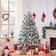 thumbnail image 3 of Árbol de Navidad Yaheetech 6 Pies Abeto Flocado Blanco, 3 of 3