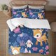 thumbnail image 1 of Hummingmint 3-Piece Bedding Set For Kids Boys Girls Adult Cartoon Warm Cute Fashion Holiday Present Gift Bed Sheets, 1 of 5