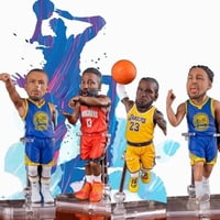 Unbranded - Set De 4 Figuras De Acción Estilo Q Pvc De 13 Cm (Curry, Thompson, Harden, Lebron)