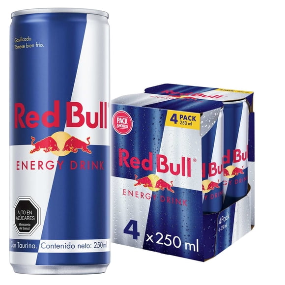 Bebida Energética Drink Pack 4 Latas, 250 ml