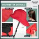 thumbnail image 5 of Sombrero de lluvia AWHA Souwester rojo unisex impermeable, 5 of 6