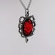 thumbnail image 4 of Collar con colgante de camafeo gótico de rosa roja con espinas, 4 of 7