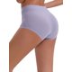 thumbnail image 3 of INSPIRE CHIC Ropa interior de algodón de cintura alta para mujer, cobertura total, fuerte elasticidad, 3 paquetes S 1 Púrpura 1 Rosa 1 Gris, 3 of 5