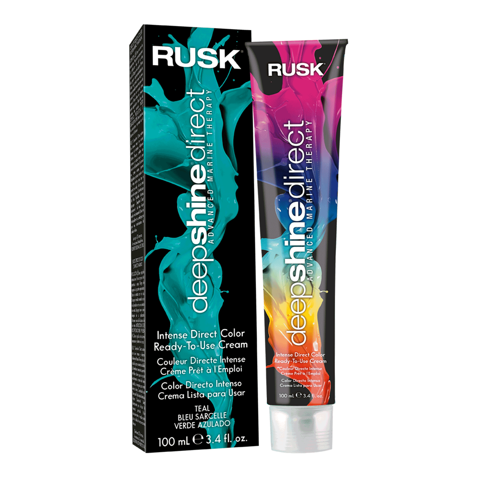 Coloración Para El Cabello Rusk Deepshine Intense Direct, 100 Ml, Verde Azulado