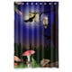 thumbnail image 1 of Cortina de ducha con diseño de búho nocturno oscuro y seta, juego de cortinas de baño con ganchos, tamaño 48 x 72 pulgadas, 1 of 3
