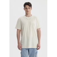 Fashionspark - Polera Hombre Con Bolsillo Print Beige Claro