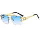 thumbnail image 1 of ENSARJOE Men's Fashionable Tinted Square Rimless Glasses - Perfect for Outdoor Activities and Protecting Your Eyes, 1 of 5