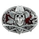 thumbnail image 2 of Cabeza De Esqueleto Gótico Halloween Hip Hop Cowboy Biker Hombres Cinturón Hebilla, 2 of 3