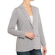 thumbnail image 1 of Blazer casual para mujer philosophy en gris jaspeado mist Talla L, 1 of 2