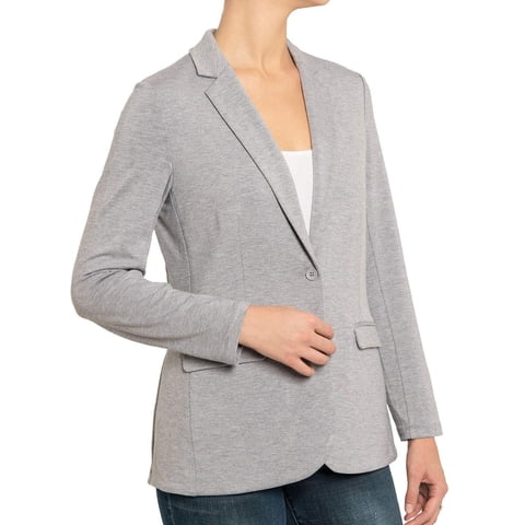Blazer Casual Para Mujer Philosophy En Gris Jaspeado Mist Talla L