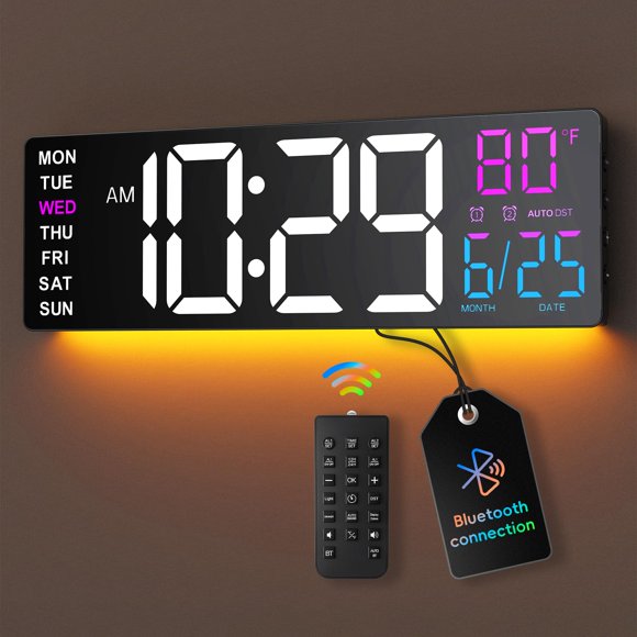 RELOJ EASYERA 42 cm RGB 10 Modos Sincronización BT