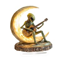 Bothyi - Adorno Acrílico De Luna Alienígena, Centro De Mesa De Regalo 2D Para Festivales De Estantería En Casa