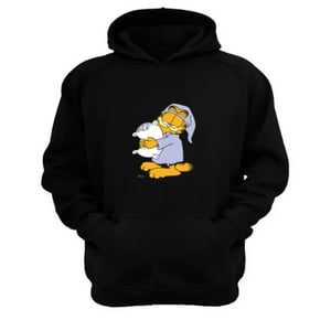 Genérico - Polerón Canguro Garfield Negro Talla Xs Unisex
