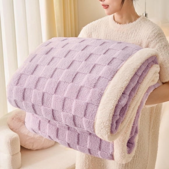 Manta Sherpa Gracelife Fluffy & Cozy para sofá o cama