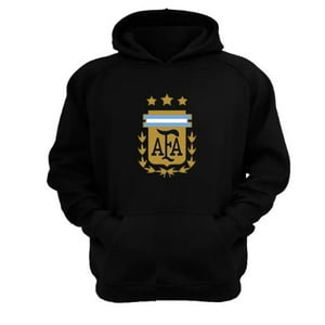 Genérico - Polerón Canguro Argentina Negro Talla Xs Unisex