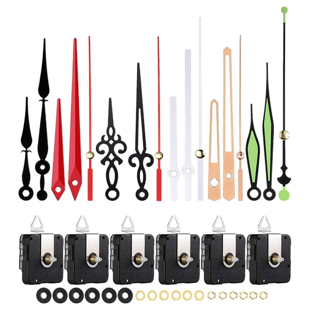 Juego De 6 Piezas De Reparación De Mecanismo De Movimiento De Reloj De Pared DIY, Mecanismo De Reloj Colgante, Eje De 13mm, Rosca De 5mm