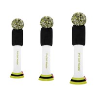 Magideal - Cubiertas De Madera Para Cabeza De Golf, Fundas Para Cabeza De Palo De Golf, Gruesas Y Resistentes Al Desgaste, Accesorios De Golf Con Pompón Transpir Negro