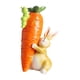 thumbnail image 3 of Estatua De Zanahoria De Conejo, Pequeña Artesanía, Figura De Pascua Para Decoración, Estantería De Baño, Levantando Una Zanahoria, 3 of 5