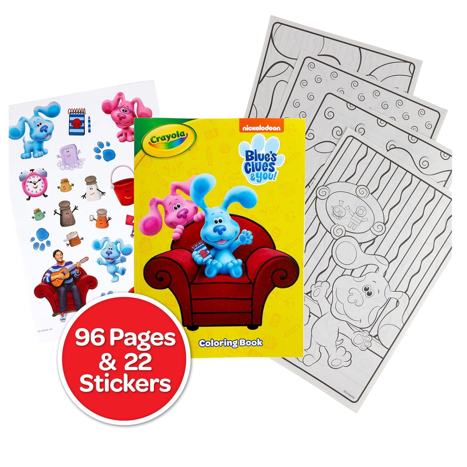 Crayola - Libro Para Colorear Pistas De Blue 96 Pgs + Stickers