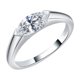thumbnail image 1 of Anillos de Boda de Moissanita de 1 Uds para Mujer Chapados en Oro de 18K Anillos de Diamante de Plata Esterlina S925 Color D VVS1 Anillos de Moissanita Anillos de Compromiso con Certificado, 1 of 8